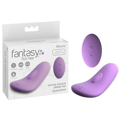 Fantasy For Her Remote Silicone Please-Her - Compact Clitoral Stimulator for Women - Model X123 - Intense Vibrations - Discreet and Powerful - Rose Gold - Adult Naughty Store