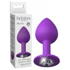 Introducing the Sensual Pleasures Collection: Fantasy For Her Little Gem Medium Plug - Model LGM-2021 - For Her Sensual Anal Delights - Exquisite Onyx Black - Adult Naughty Store