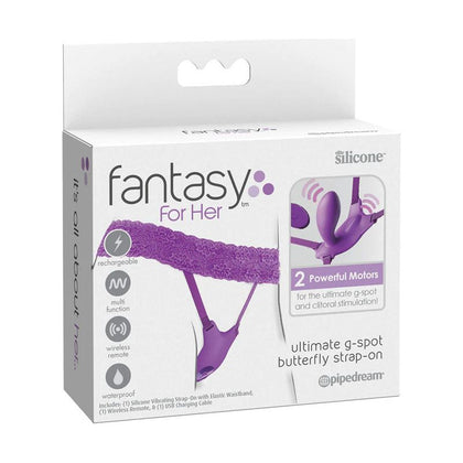 Fantasy For Her Ultimate G-Spot Butterfly Strap-On - Model X1: The Perfect Pleasure Companion for Women - Intense Vibrations, Wireless Remote Control, Adjustable Straps - Pink