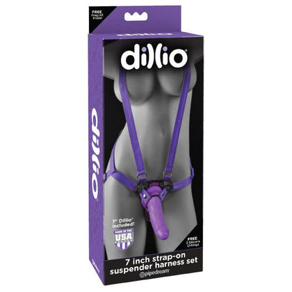 Introducing the SensaDelight Dillio 7'' Strap-On Suspender Harness Set: A Versatile Pleasure System for Unforgettable Experiences - Adult Naughty Store