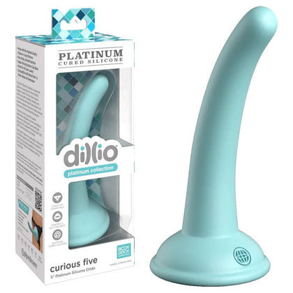 Dillio Platinum Curious Five - Teal Silicone Dildo for Enhanced Pleasure (Model: DPCT-001)