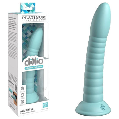 Dillio Platinum Wild Thing Teal Silicone Dildo - Model DTWT-001 - For All Genders - Unleash Exquisite Pleasure in Style