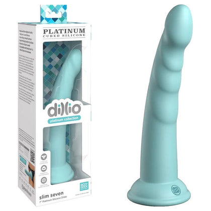 Dillio Platinum Slim Seven Silicone Dildo - Teal, Model DIL-PS7, for All Genders, Intense Pleasure
