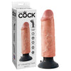 King Cock 6'' Vibrating Dildo - Model KC-6V - Unisex Pleasure Toy for Intense Stimulation - Realistic Skin Tone - Adult Naughty Store