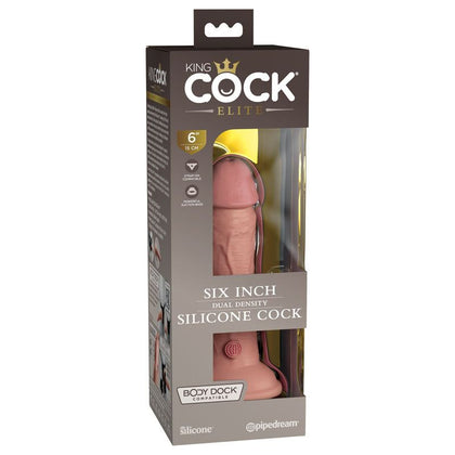 King Cock Elite 6'' Dual Density Silicone Dildo - Model E6D-001 - For Intense Pleasure - Flesh - Adult Naughty Store