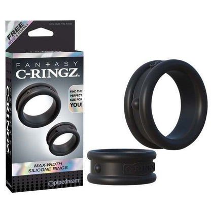 Fantasy C-Ringz Max Width Silicone Rings - The Ultimate Performance Rings for Endless Pleasure - Model X1 - Men's Dual Ring Set for Intense Erections - Enhance Stamina and Enjoy Explosive Results - Black