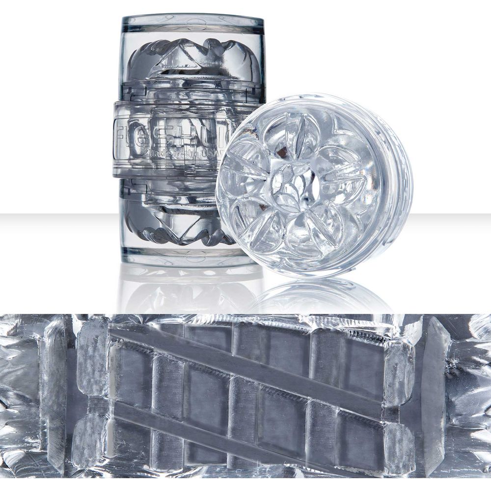Fleshlight Quickshot Vantage Clear SuperSkin Masturbator Sleeve (Model: 810476019914) for Men - Transparent Dual-End Pleasure Toy in Clear 🌟 - Adult Naughty Store