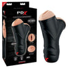 PDX Elite Double Penetration Vibrating Stroker - The Ultimate Dual Pleasure Experience for Men - Model DPV-5000 - Intense Stimulation for Both Oral and Vaginal Play - Realistic Fanta Flesh Material - Black