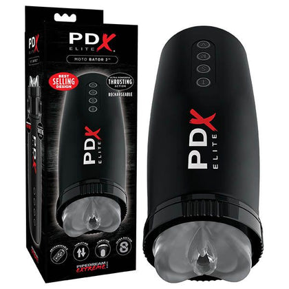 Pipedream Extreme Toyz Elite Motobator 2 - Rechargeable Hands-Free Thrusting Masturbator for Men - Intense Suction, Powerful Vibrations, and Pleasure Nubs - Black