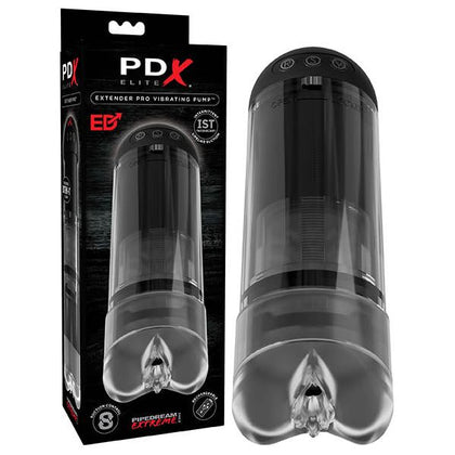 Pipedream Extreme Toyz Elite Extender Pro Vibrating Penis Pump - Ultimate Pleasure Enhancement for Men - Model PXT-500 - Intense Suction and Vibrations for Unforgettable Experiences - Black