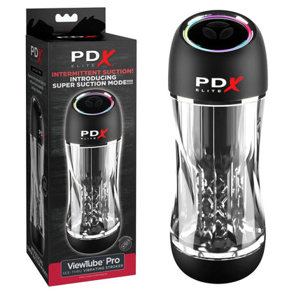 PDX Elite ViewTube Pro USB Rechargeable Auto Sucking Stroker - Intense Pleasure for Men - Clear