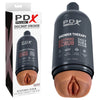 Introducing the PDX Plus Shower Therapy Soothing Scrub Tan Discreet Vagina Stroker Suction Base: Model 001 for Men - Elevate Your Pleasure Game Today! - Adult Naughty Store