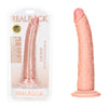 RealRock Realistic Slim Dildo with Suction Cup - Model RRS-20.5 - Unisex Pleasure Toy for Intense Stimulation - Natural Flesh Color - Adult Naughty Store