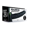 RealRock Vibrating Hollow Strap-On - Model 20.5 cm Black - Unisex Pleasure Toy for Enhanced Intimacy - Adult Naughty Store