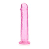 REALROCK Crystal Clear 31 cm Straight Dildo - Model X1 - Unisex Pleasure Toy - Pink - Adult Naughty Store