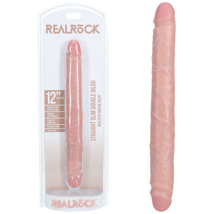 RealRock Slim Double Dildo RD30 Unisex Dual-Stimulation Flesh
