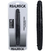 RealRock 35cm Thick Double Dildo in Black: The Ultimate Unisex Pleasure Experience - Adult Naughty Store