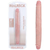 RealRock RD35 Dual Pleasure 35cm Thick Double Dong - Unisex Vaginal and Anal Stimulator - Flesh - Adult Naughty Store