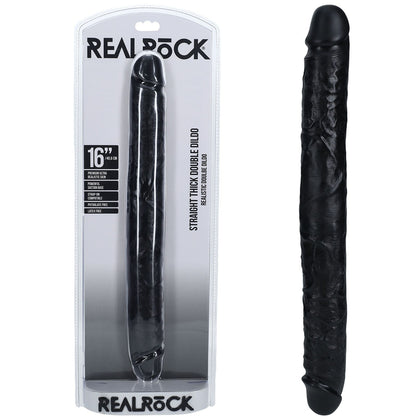 RealRock 40 Dual Pleasure Unisex 40cm Double Dildo Model 40 - Black