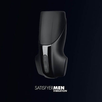 Satisfyer Men Vibration - Powerful Dual Motor Silicone Vibrating Masturbator for Men - Model SMV-14 - Black