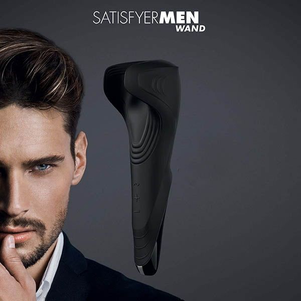 Introducing the Satisfyer Men Wand - The Ultimate Pleasure Machine for Men, Model MW-500, Designed for Intense Stimulation of the Penis, with Powerful Vibrations, in a Sleek and Sensual Black