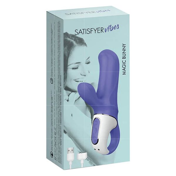 Satisfyer Vibes - Magic Bunny Mini Vibrator for Women - Model 17.5cm - Blueberry Smoothie