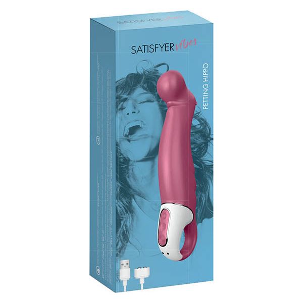 Introducing the Satisfyer Vibes Petting Hippo - Powerful G-Spot Vibrator with 12 Vibration Programs - Raspberry Pink