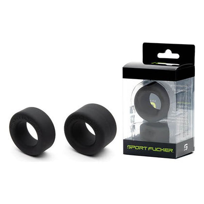 Sport Fucker Nutt Job Set - Silicone Cockring and Ball Stretcher for Men - Model NF-200 - Enhance Pleasure and Performance - Black