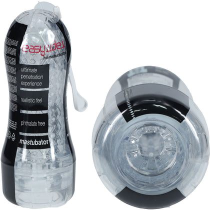 Introducing the SHOTS Easy Rider Clear Vagina Stroker Model 001 for Men - Transparent