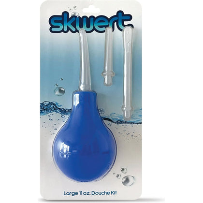Introducing the Skwert Medium 11 oz Douche Kit: Unisex Blue 325 ml Travel Douche Kit for Hygienic Pleasure