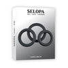 Selopa 3S-01 Silicone Black Cock Rings Set for Men - Enhancing Erection Sensation - Black - Adult Naughty Store