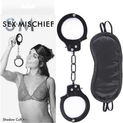 Sex & Mischief Shadow Cuff Kit - BDSM Restraint Set for Couples - Model SM-200 - Unisex - Wrist and Ankle Bondage - Black - Adult Naughty Store