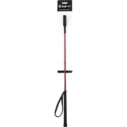 Sex & Mischief Enchanted Crop: The Ultimate Burgundy/Black Riding Crop for Sensational Impact Play - Adult Naughty Store