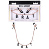 Sex & Mischief Brat Charmed Nipple Clamps: SC-001 Dual Sided Adjustable Nipple Clamps for Women - Rose Gold Pleasure - Adult Naughty Store