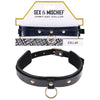 Sex & Mischief Orbit Day Collar - Elegant Faux Leather BDSM Choker, Model OM-001, Unisex, Neck Restraint for Sensual Domination and Submission, Black - Adult Naughty Store