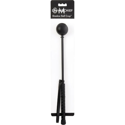 Sex & Mischief Shadow Ball Crop Whip - Model SM-44B - Unisex - Sensual Impact Play - Black - Adult Naughty Store