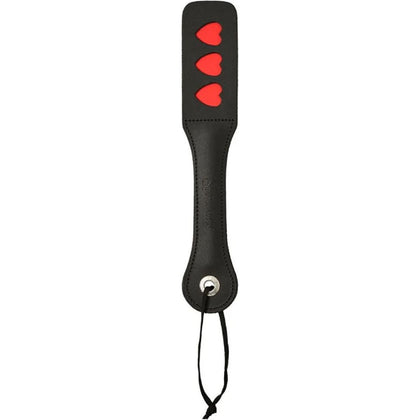 Sex & Mischief Heart Paddle - Black Leather BDSM Spanking Toy for Couples and Roleplay - Model S&M-HP-01 - Unisex - Intense Sensation for Erotic Play - Black - Adult Naughty Store