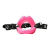 Introducing the SensualSilk Silicone Lips Open Mouth Gag - Model SL-001: A Captivating Pink Pleasure Delight - Adult Naughty Store