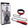 S&M Luxe Leather Bondage Set: Amor Collar and Leash LS-2000 Unisex Neck and Control Pleasure in Black - Adult Naughty Store