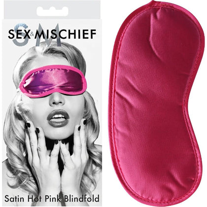 Sex & Mischief Satin Blindfold - Hot Pink, Luxurious Double-Layered BDSM Essential for Enhanced Sensory Deprivation and Intense Pleasure