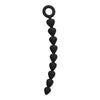 Silicone Pleasure Pro Black Anal Beads - Model SPB-9 - Unisex - Intense Backdoor Stimulation