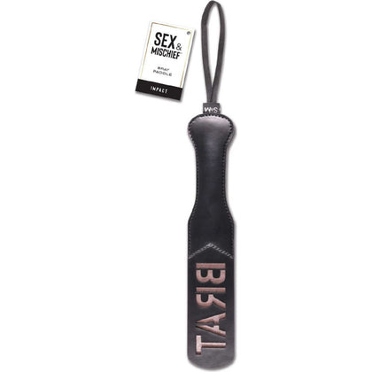 Sex & Mischief Brat Paddle - Black Spanking Paddle - Model BP-001 - Unisex - Provocative Impact for Intense Pleasure - Rose Gold / Black - Adult Naughty Store