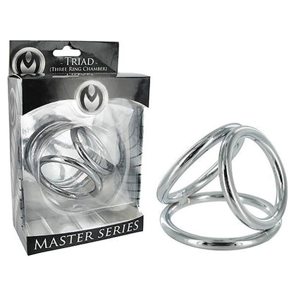 Master Series The Triad Chamber Chrome Cock Cage - Model X3A - Male - Multi-Pleasure - Silver - Adult Naughty Store