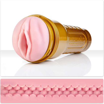 Fleshlight Pink Lady STU-810 Stamina Training Unit for Men - Vaginal Stamina Enhancer - Pink/Gold