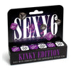 Introducing the Sensual Pleasures Sexy 6 - Kinky Edition Dice Game for Couples - Model S6KE-001 - Unisex - Enhancing Bedroom Pleasure - Midnight Black - Adult Naughty Store