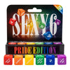 Introducing the Sensual Pleasure Co. Sexy 6 Pride Edition - Versatile Erotic Dice Set for All Genders, Exploring Intimacy, Foreplay, Positions, and Climax in Vibrant Rainbow Colors - Adult Naughty Store