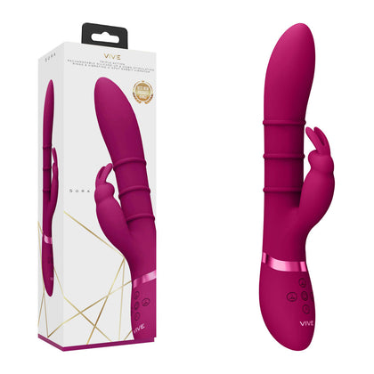 Indulge in Sensual Bliss with VIVE Sora Model VIVE Sora Rabbit Vibrator for Women - G-Spot and Clitoral Stimulation - Pink