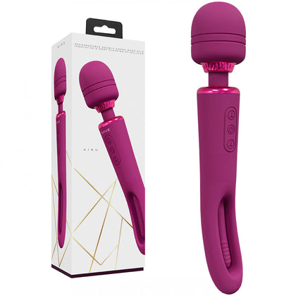 Indulge in Luxurious Sensations with VIVE's Kiku Model V25.2 Pink Dual End Massage Wand - For All Genders, Offering Exquisite Clitoral and G-Spot Stimulation - Adult Naughty Store