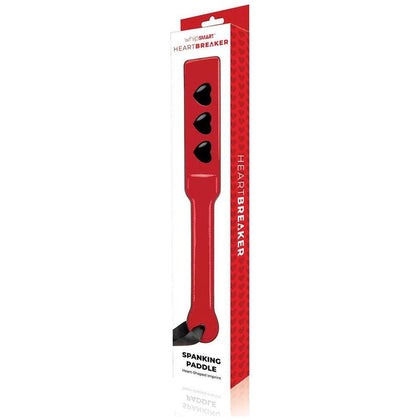 WhipSmart Heartbreaker Spanking Paddle - Beginner-Friendly BDSM Toy Model HBP-001 - Unisex Impact Play Pleasure - Vibrant Red with Black Accents