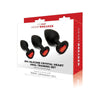 WhipSmart Heartbreaker 3PC Silicone Crystal Heart Anal Training Set - Sensual Pleasure for All Genders in Sultry Shades